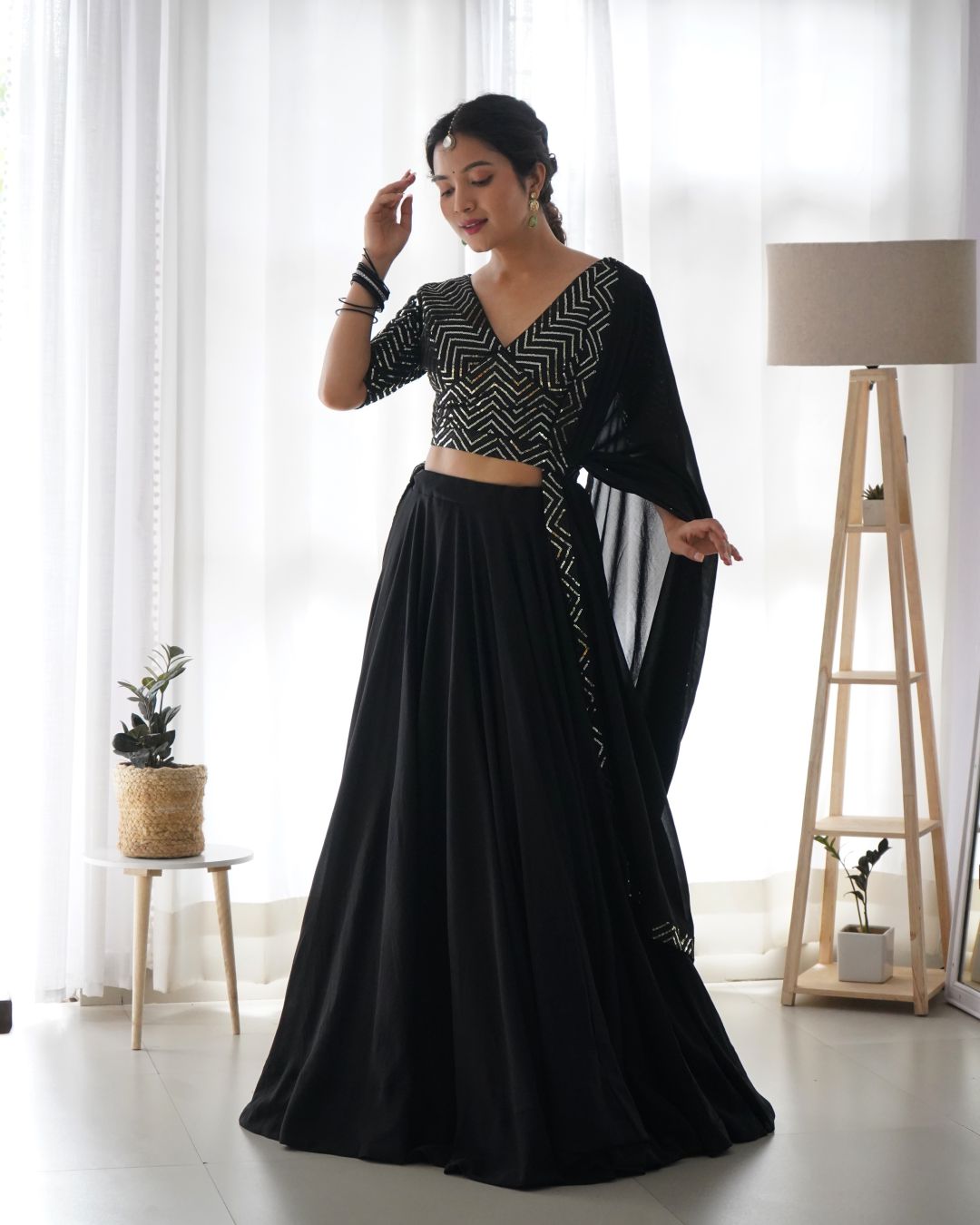 Black Designer Lehenga Choli