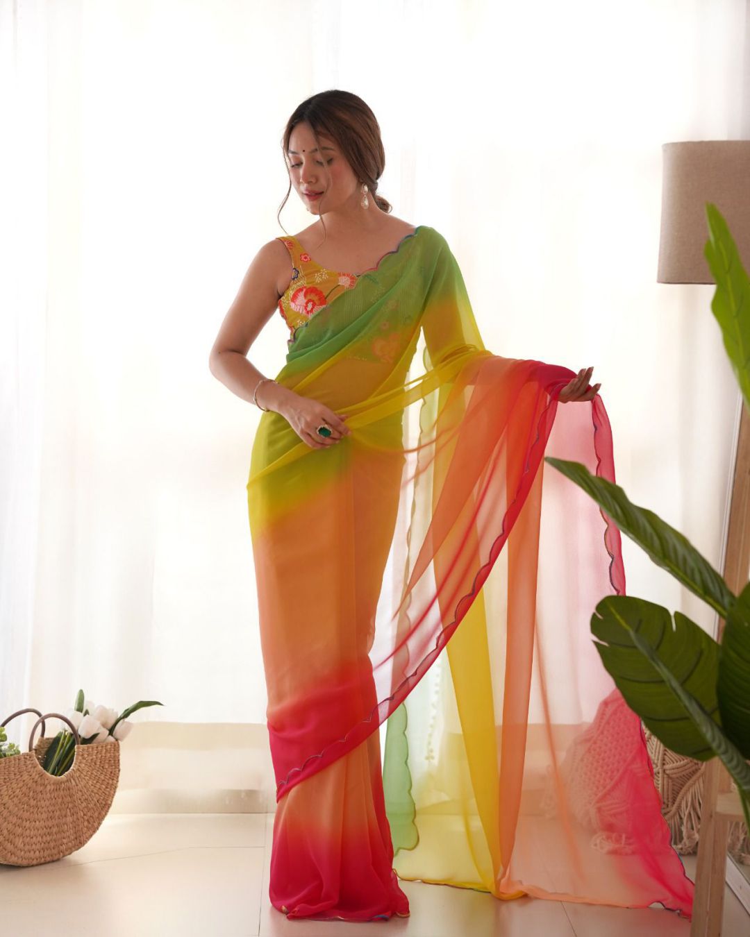 Multi Colour Casual Saree