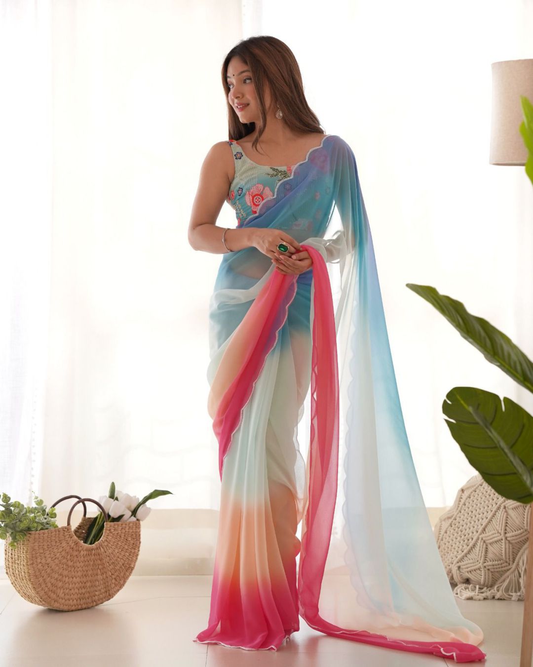 Multi Colour Casual Saree