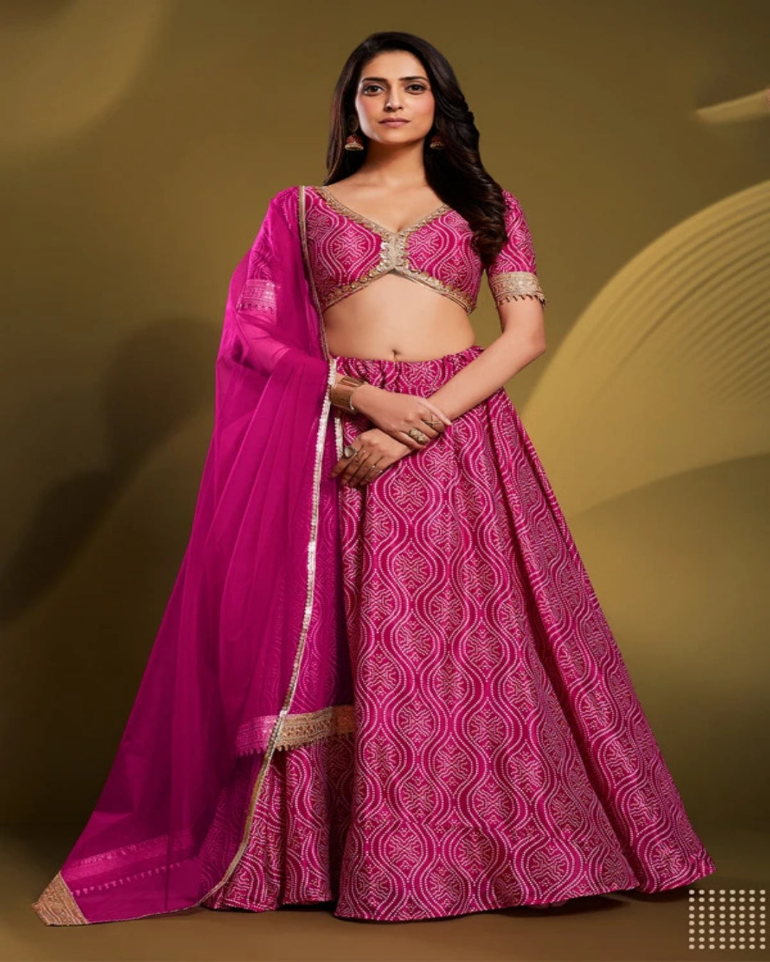 Amazing Pink Color Designer Party Wear Soft Net Base Lehenga Choli