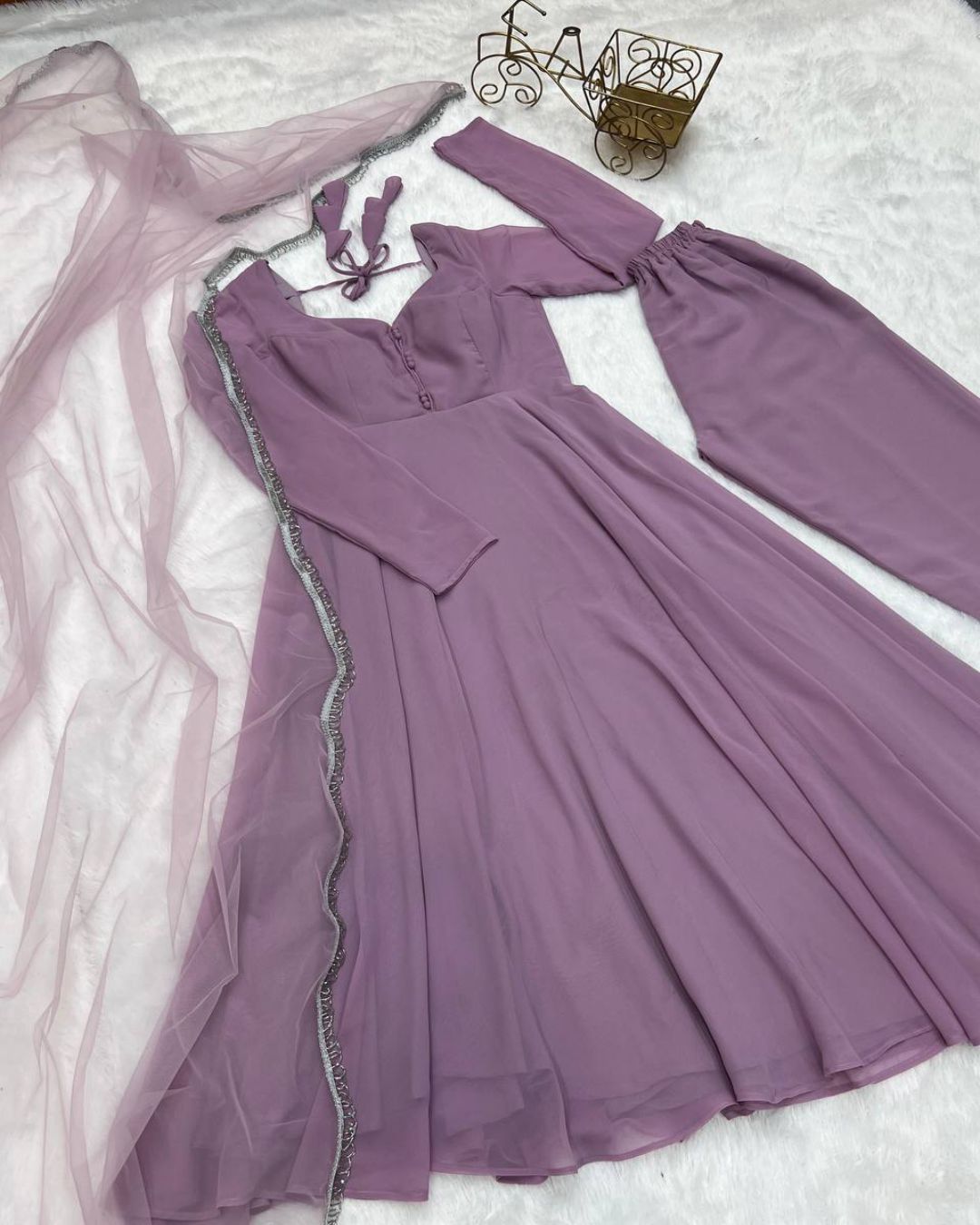 Beautiful Purple Georgette Anarkali