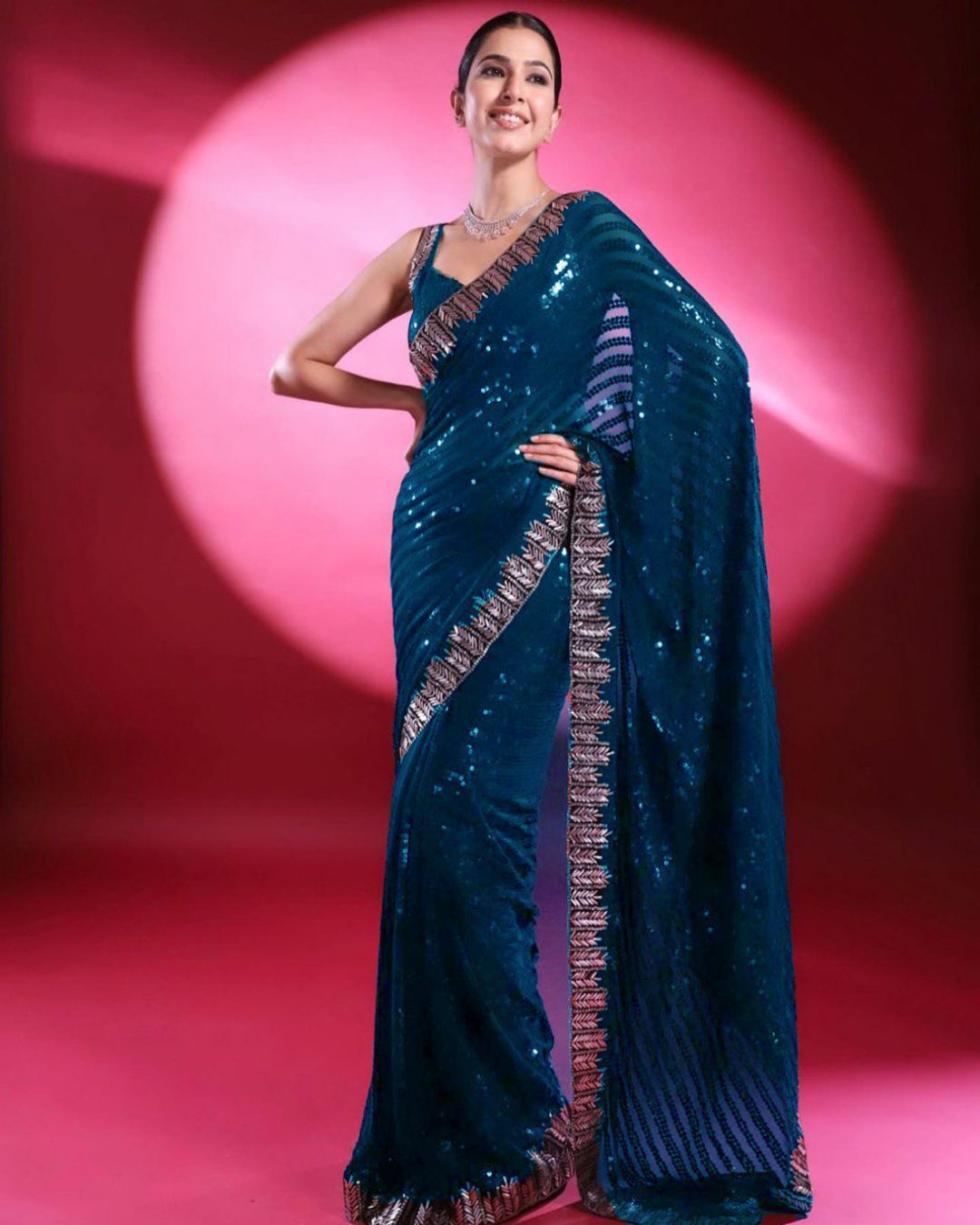 Bollywood Teal Blue Saree