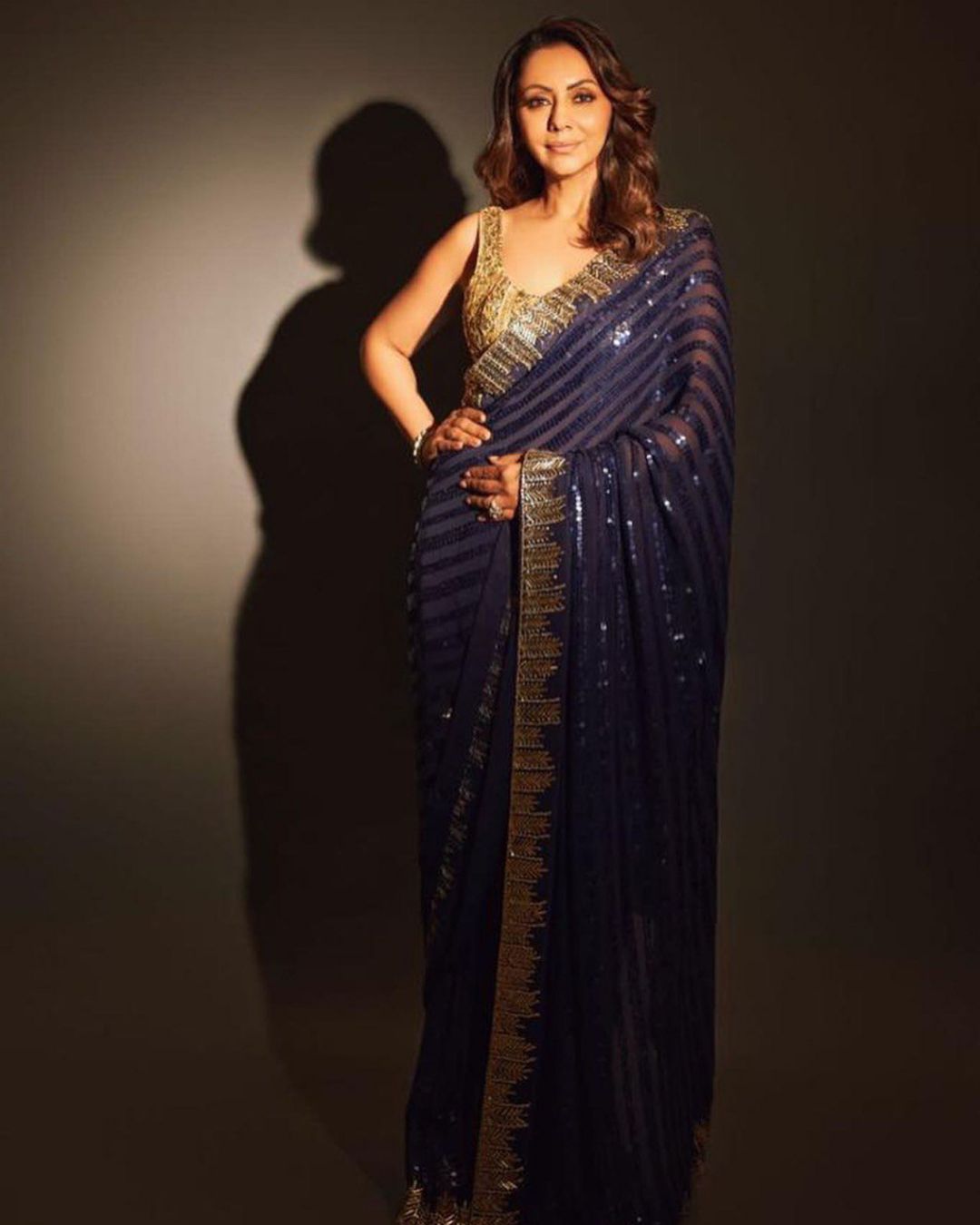 Bollywood  Soft Georgette Beautiful Sequence Embroidery Saree