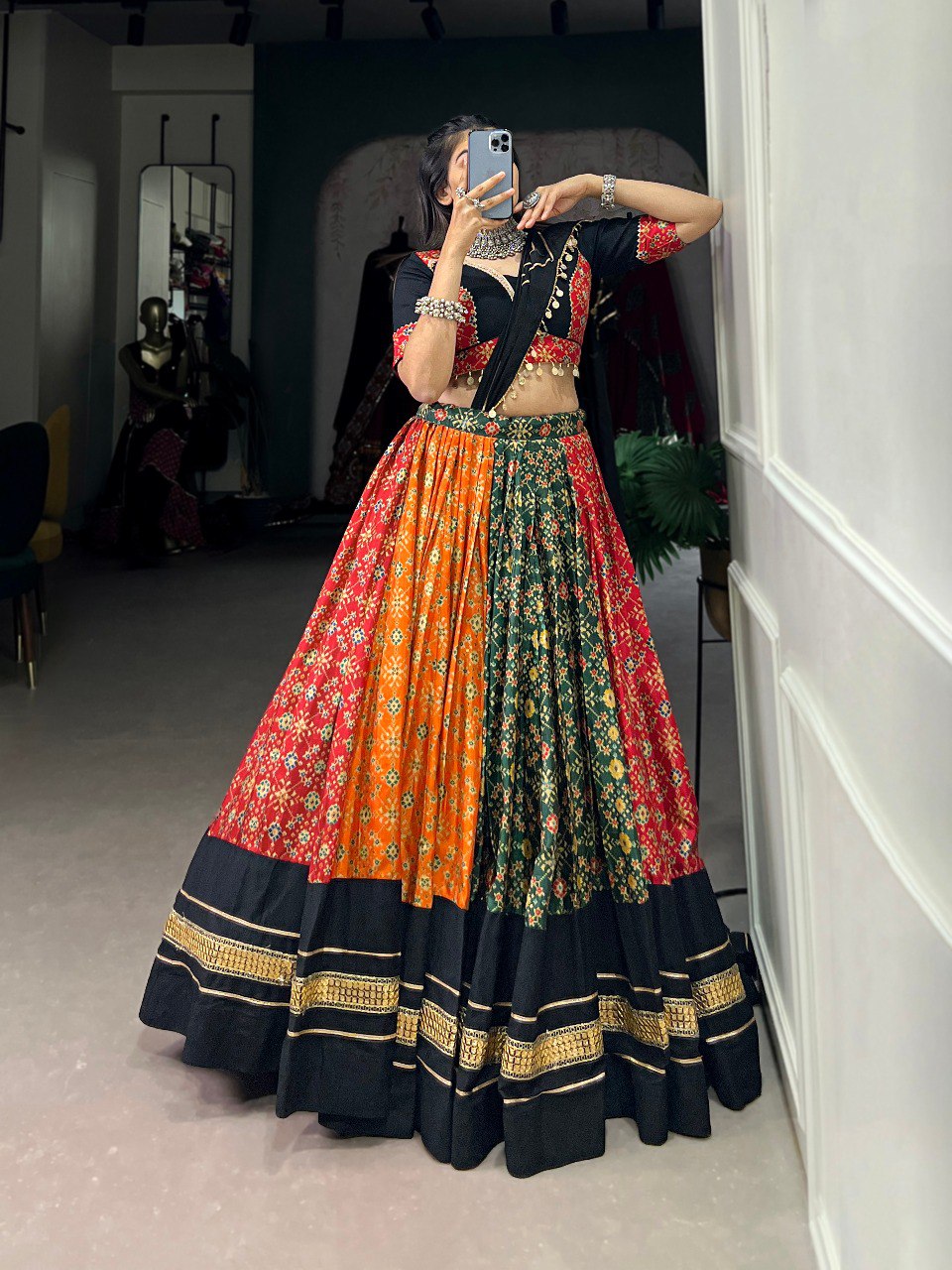 Exquisite Multi-Color Cotton Lehenga Choli