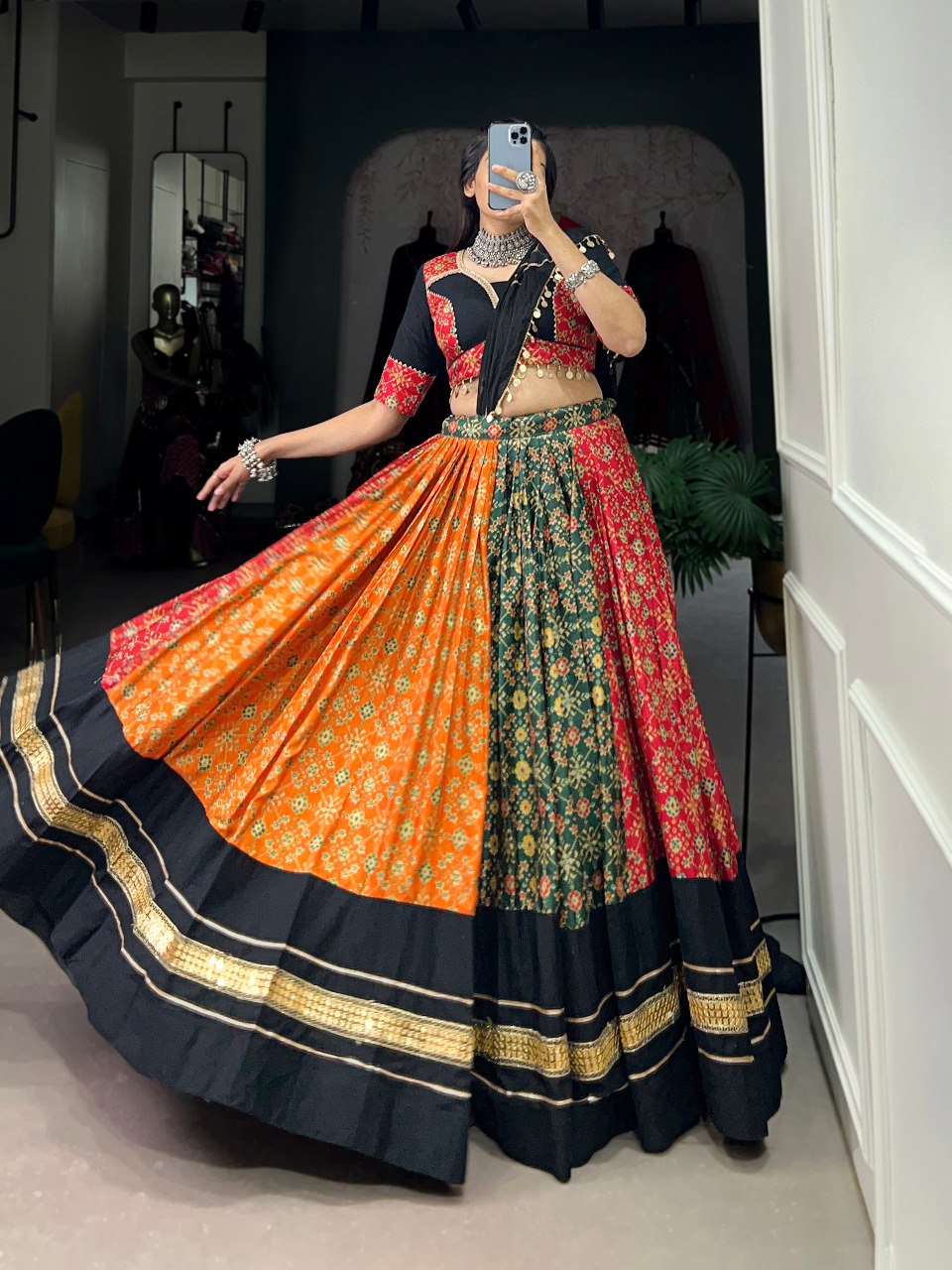 Exquisite Multi-Color Cotton Lehenga Choli