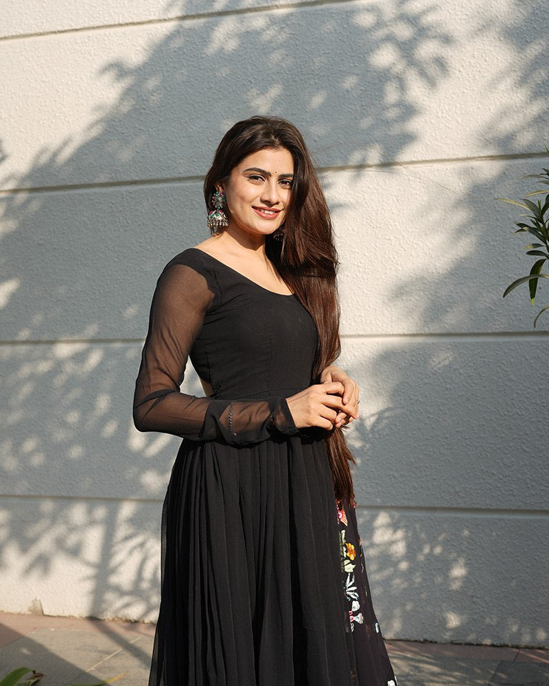 Stunning Black Designer Anarkali