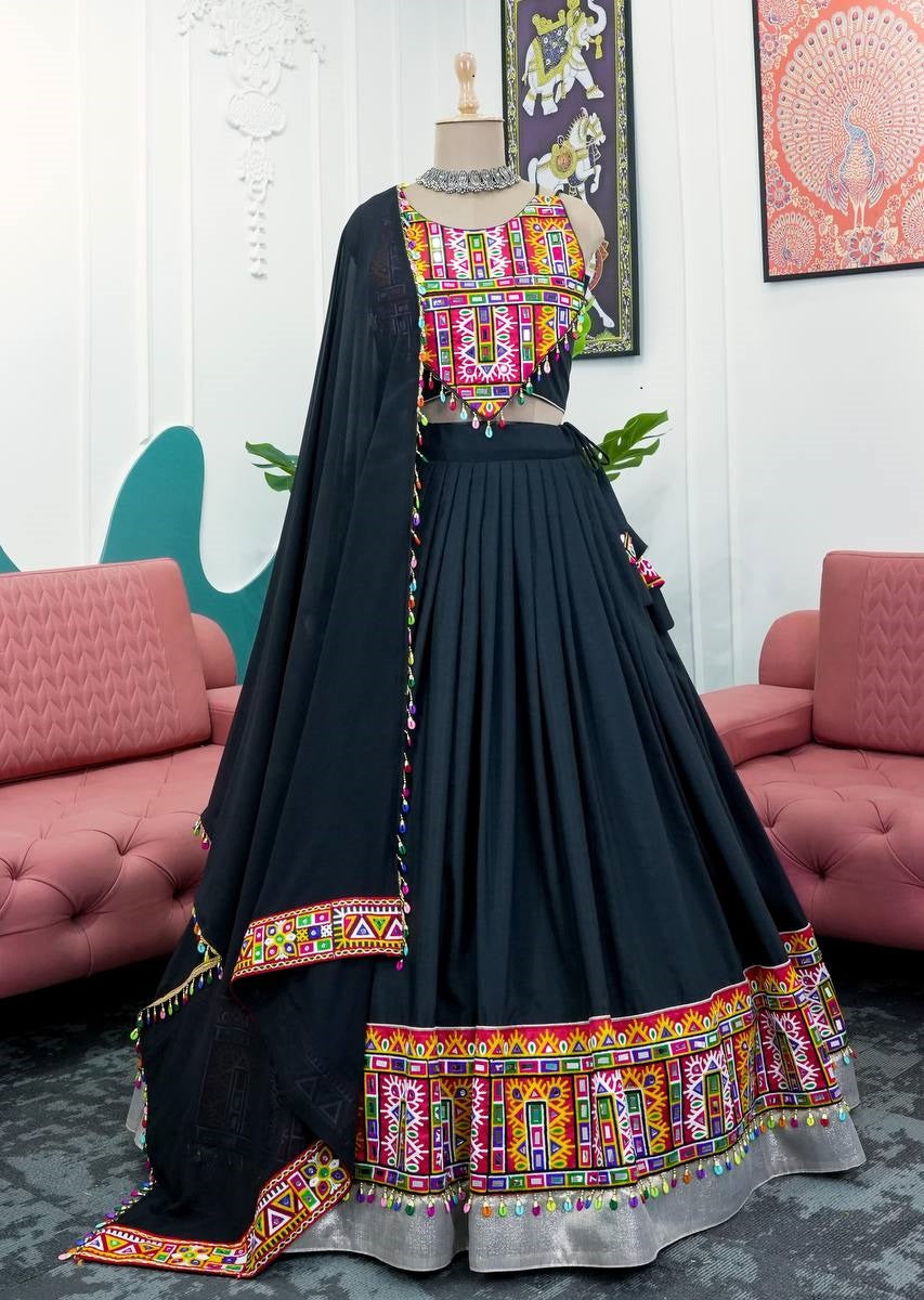 Stunning Black Colour Lehenga Choli for Effortless Elegance