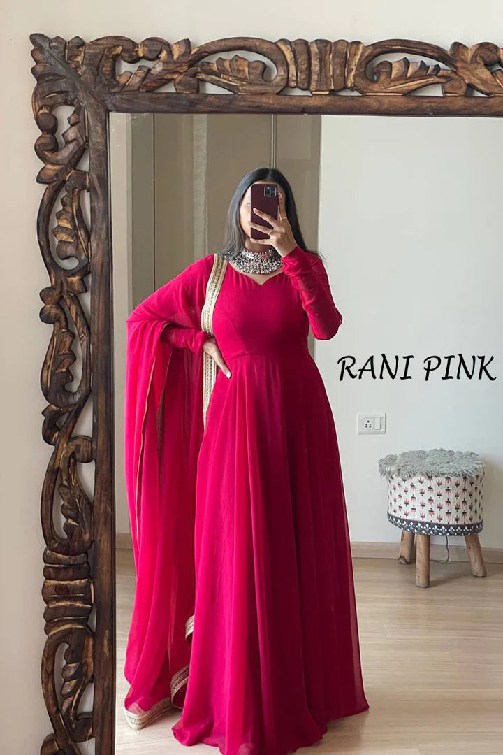 9 Color Full Stitched Georgette Anarkali Suit