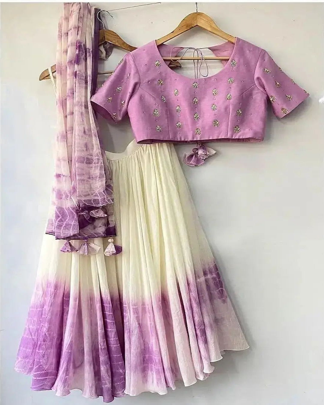 Purple Color Chiffon Fabric Lehenga Choli