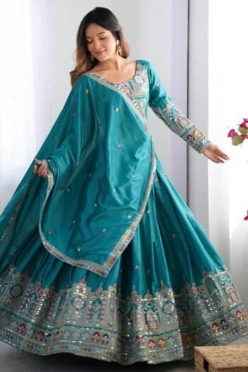 Bottle Green Lehenga Choli  Timeless Elegance with Intricate Embroidery & Festive Flair