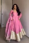 Khushimalhotra Vichitra Silk Anarkali suit set