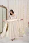 Panjwani white apsara anarkali suit