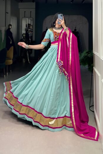 Navratri Lehenga Choli | Vibrant Traditional Attire with Mirror Work & Festive Flair