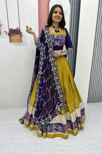 Yellow Navratri Cotton Lehenga Choli (