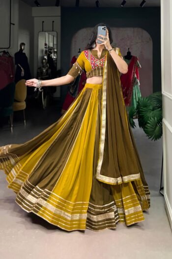 Gamthi work Lehnga choli