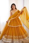 Yellow Sharara Set Bright Festive Wear with Elegant Embroidery & Flared Silhouette