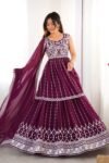 Maroon Sharara Set Bright Festive Wear with Elegant Embroidery & Flared Silhouette