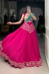 Traditional Pink Color Pure Rayon Lehenga Choli