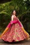 Festival Special Digital Printed Jimmy Organza Silk Anarkali
