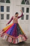 Multi Color Georgette Bandhani Print Navratri Lehenga Choli