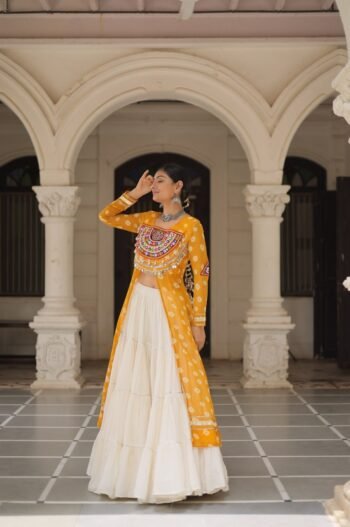 Navratri Special Yellow Colour Lehenga Choli