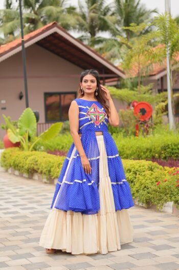 Navratri Blue Lehenga Choli Set