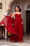 Designer Georgette Anarkali Dress for Karva Chauth Celebration
