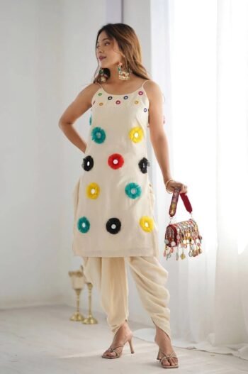 Stylish Khadi Cotton Dhoti Kurti Outfit