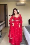 Trendy Red Colour Suit Set
