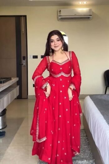 Trendy Red Colour Suit Set