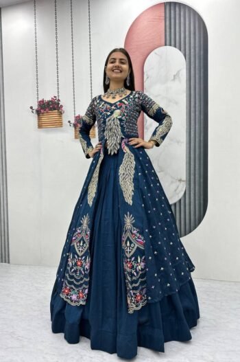 Festive Designer Crop Top with Shrug